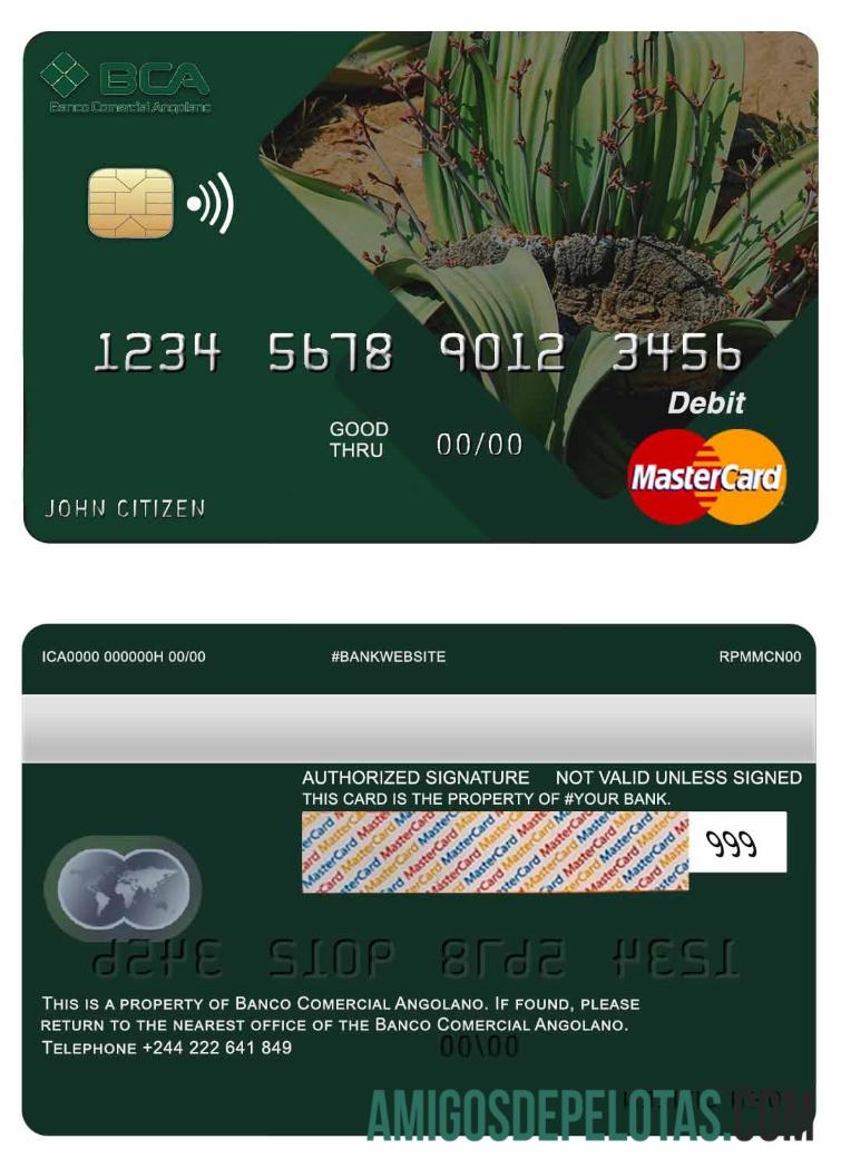 Angola Comercial Bank Mastercard exemplo